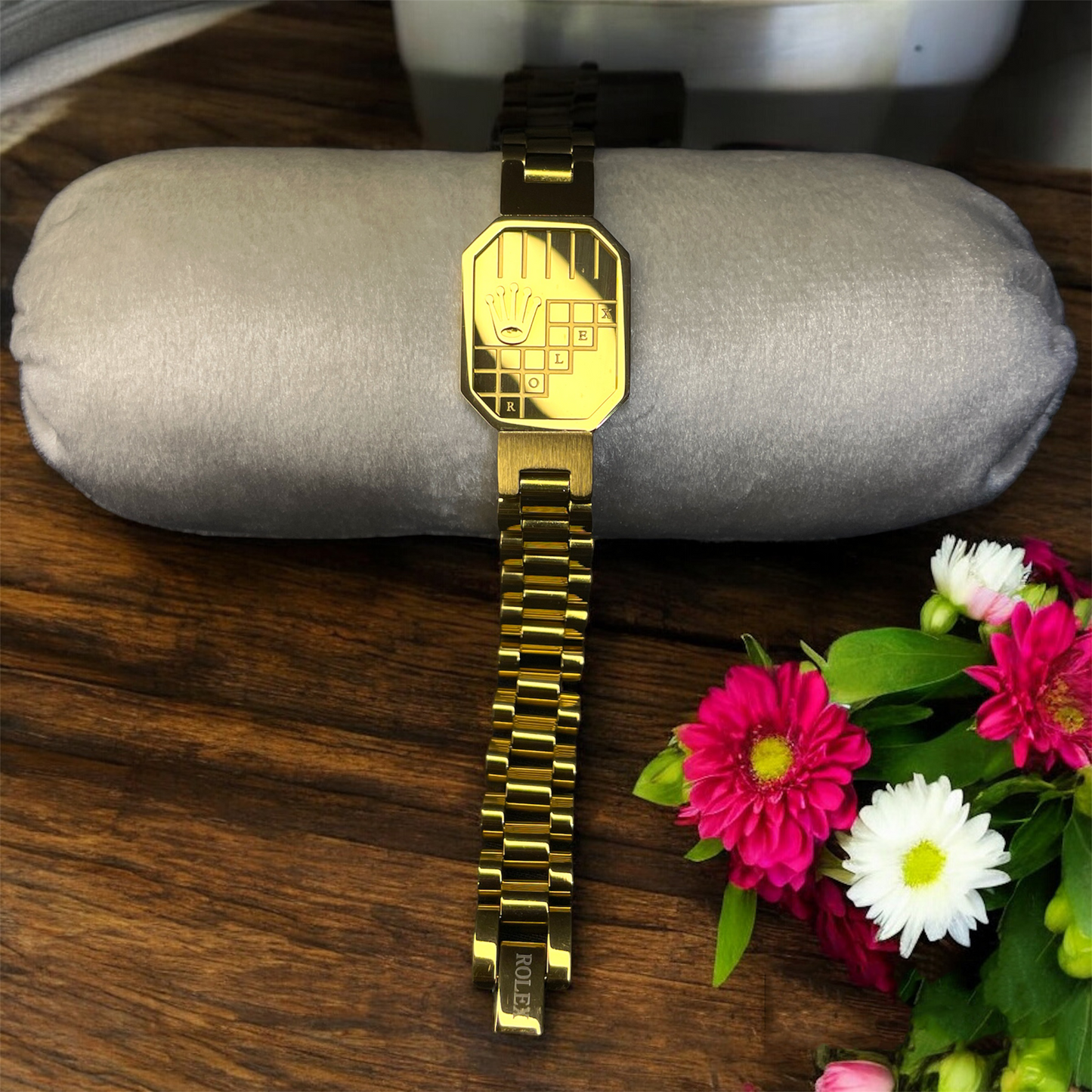 Rolex Aurora & Versace Aurora - Rold Gold Bracelet (2 Year Warranty)